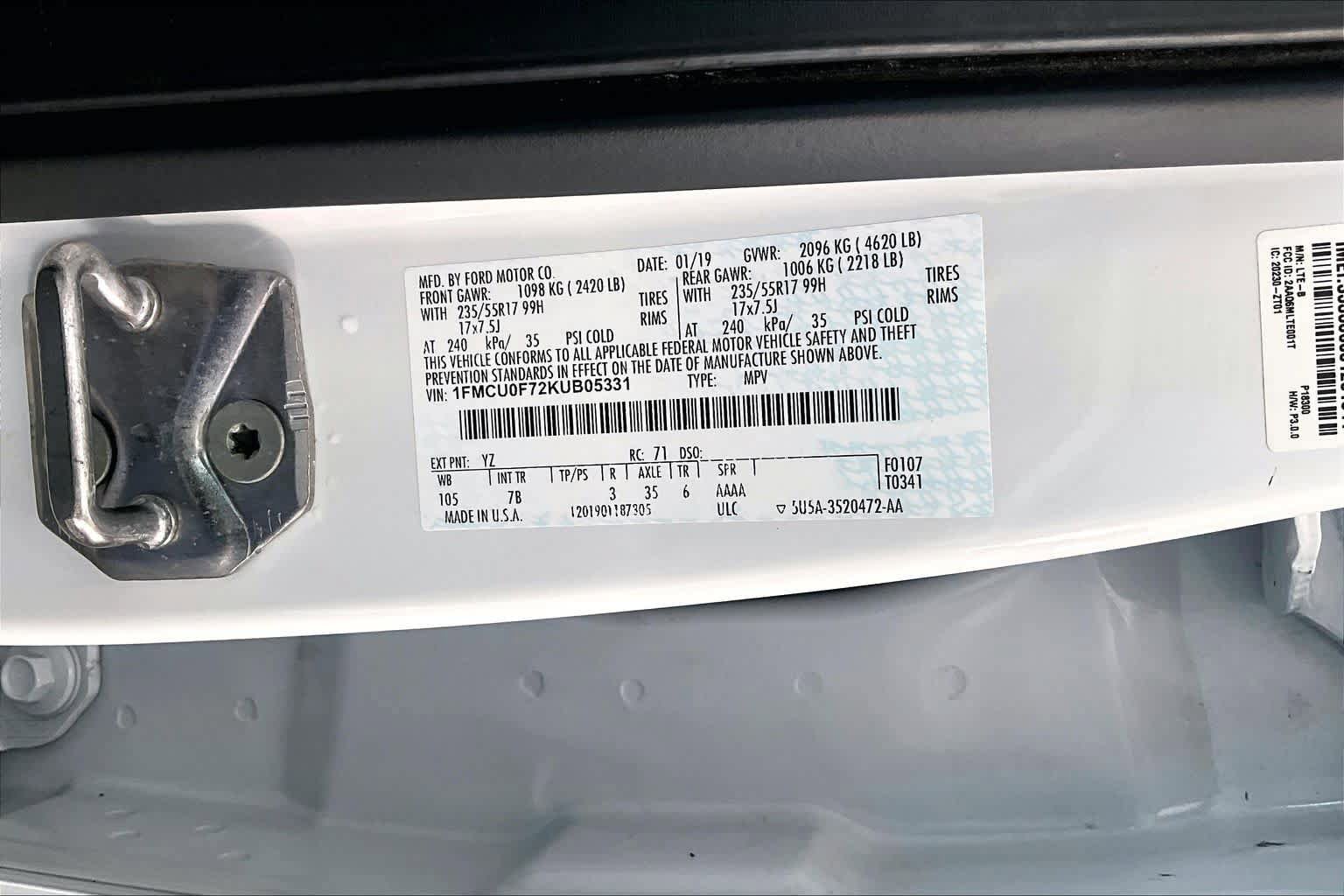 Used 2019 Ford Escape S FWD image 33