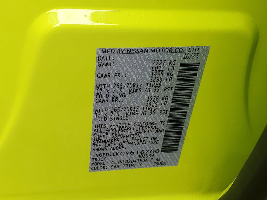 New 2026 Nissan Frontier PRO-4X w/ Pro Premium Package image 12