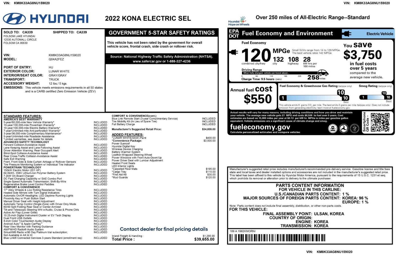 Used 2022 Hyundai Kona SEL w/ Convenience Package image 52