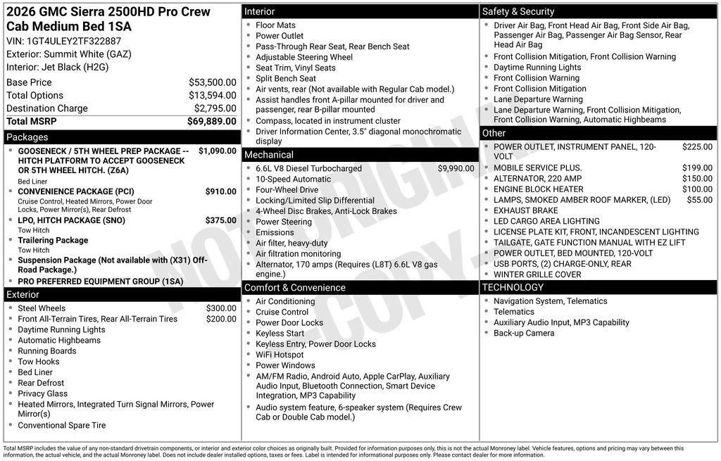 New 2026 GMC Sierra 2500 Pro AWD/4WD image 17
