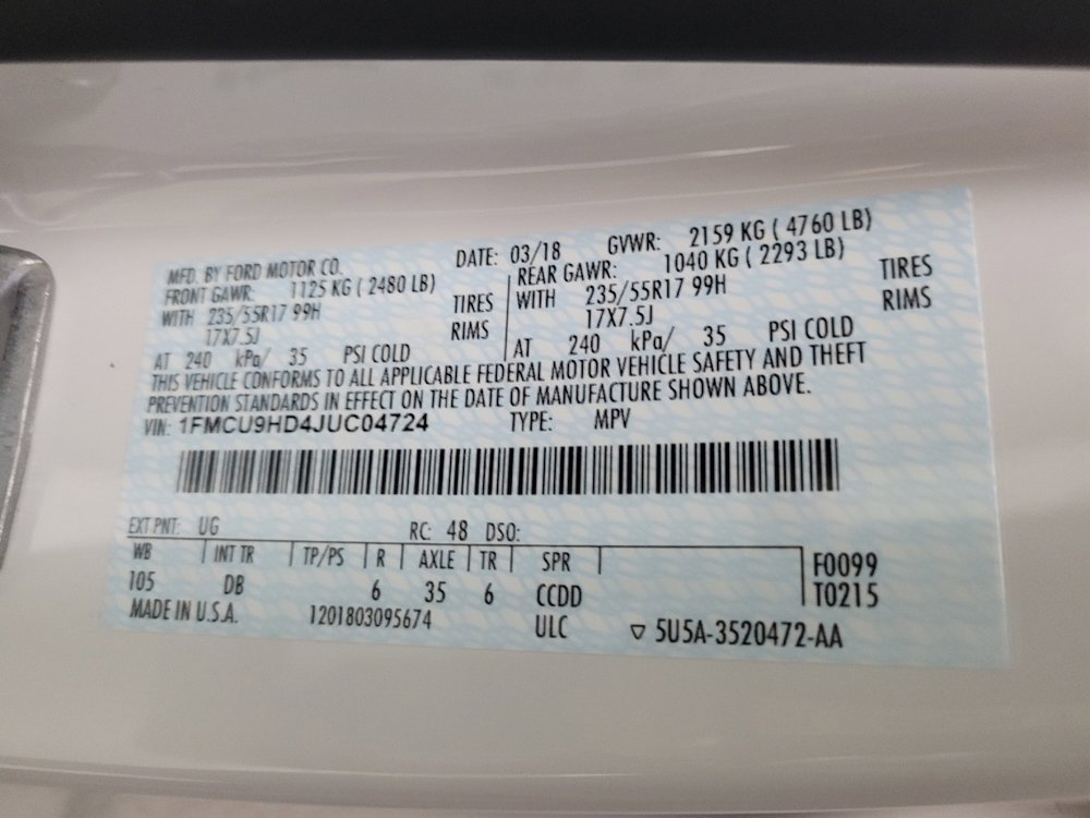 Used 2018 Ford Escape SEL AWD/4WD image 33