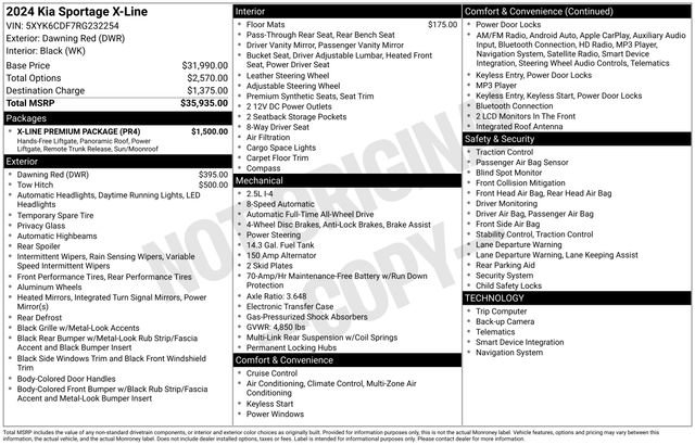 Used 2024 Kia Sportage X-Line w/ X-Line Premium Package image 48