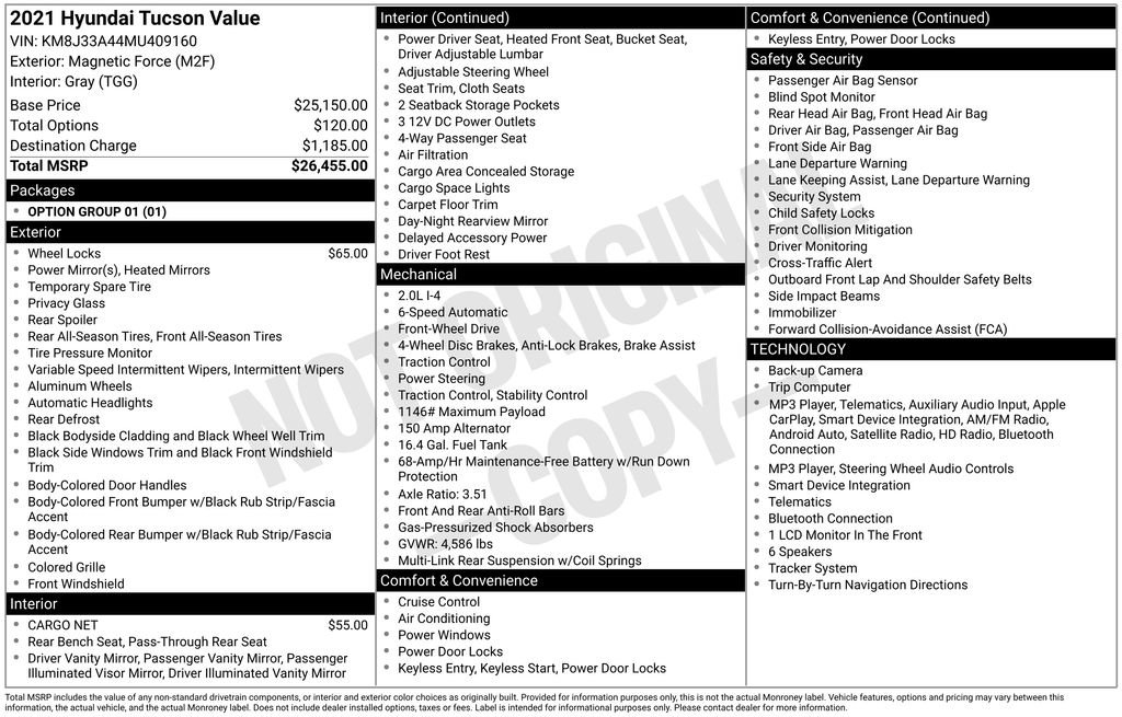 Certified 2021 Hyundai Tucson Value FWD image 7