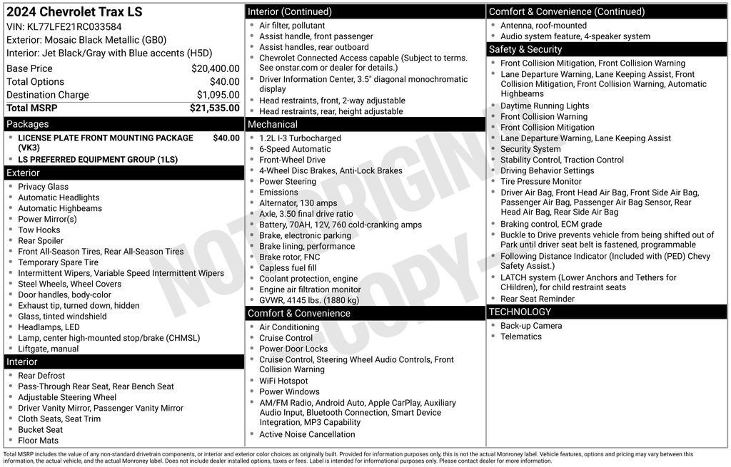 Certified 2024 Chevrolet Trax LS FWD image 34