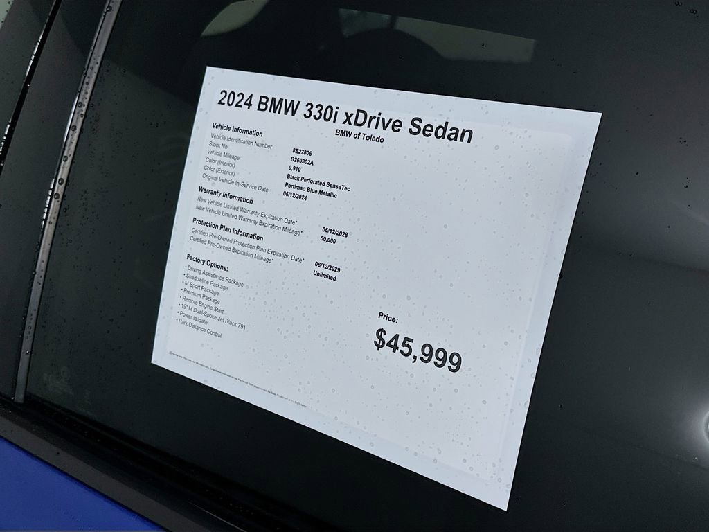 Certified 2024 BMW 330i xDrive Sedan w/ M Sport Package image 12