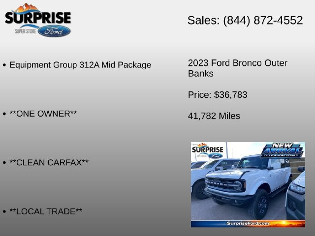 Used 2023 Ford Bronco Outer Banks AWD/4WD image 6