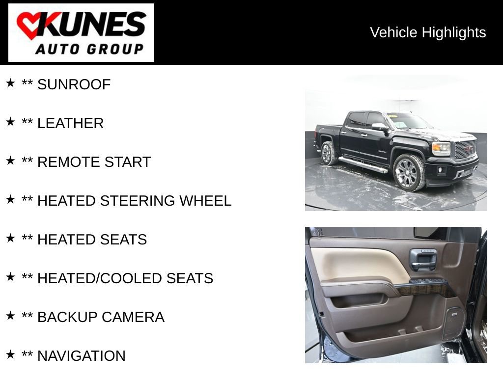 Used 2015 GMC Sierra 1500 Denali w/ Driver Alert Package image 2