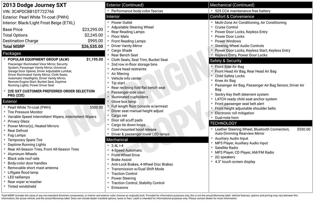 Used 2013 Dodge Journey SXT w/ Popular Equipment Group FWD image 10
