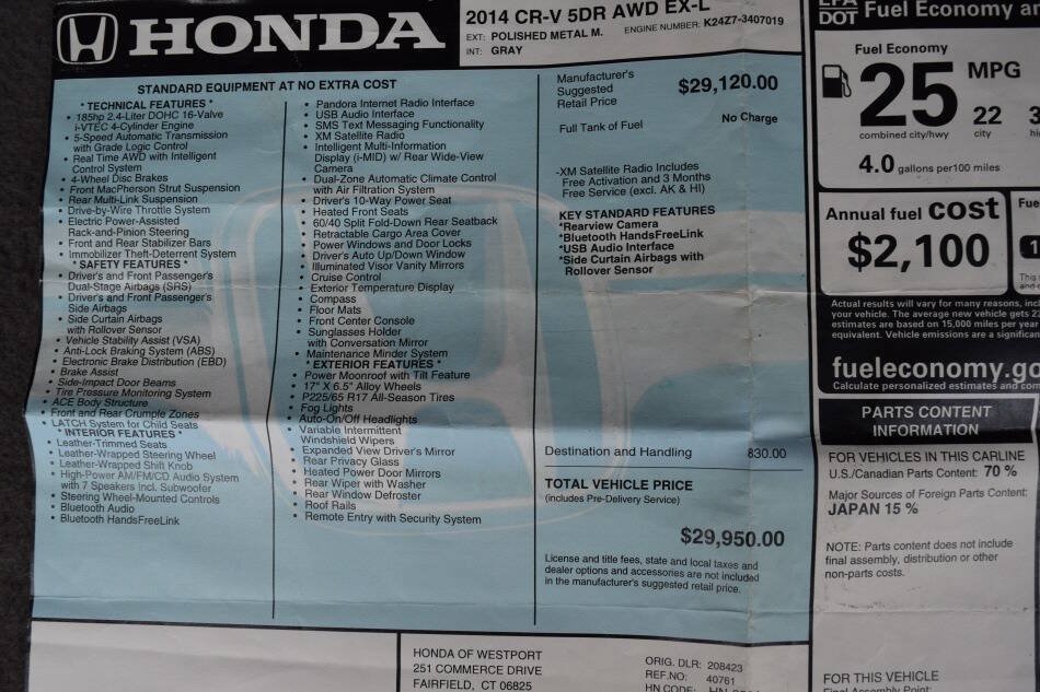 Used 2014 Honda CR-V EX-L image 79