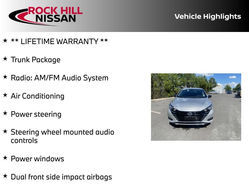 Certified 2024 Nissan Versa S w/ Trunk Package FWD image 5