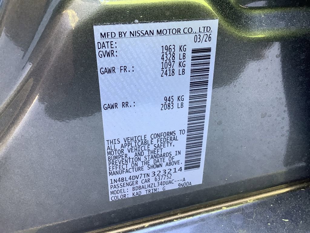 New 2026 Nissan Altima 2.5 SV w/ SV Special Edition Package FWD image 30