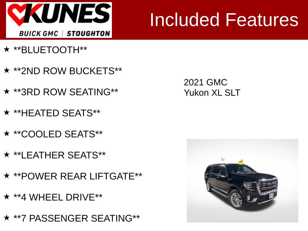 Used 2021 GMC Yukon XL SLT w/ SLT Luxury Plus Package image 3