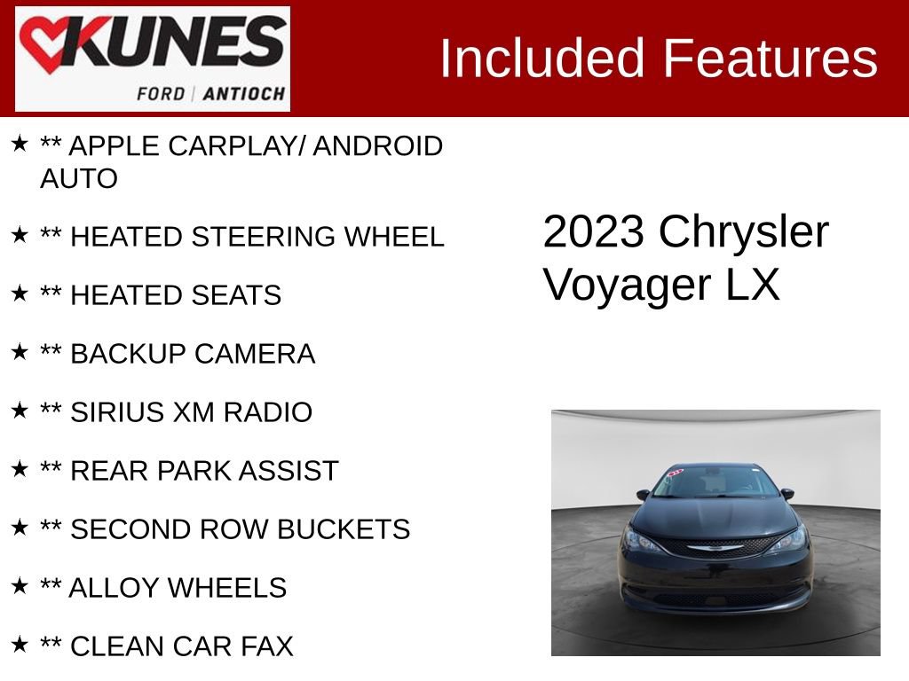 Used 2023 Chrysler Voyager LX FWD image 3