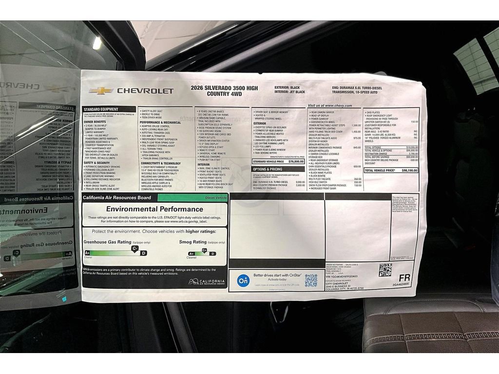 New 2026 Chevrolet Silverado 3500 High Country w/ High Country Premium Package image 15