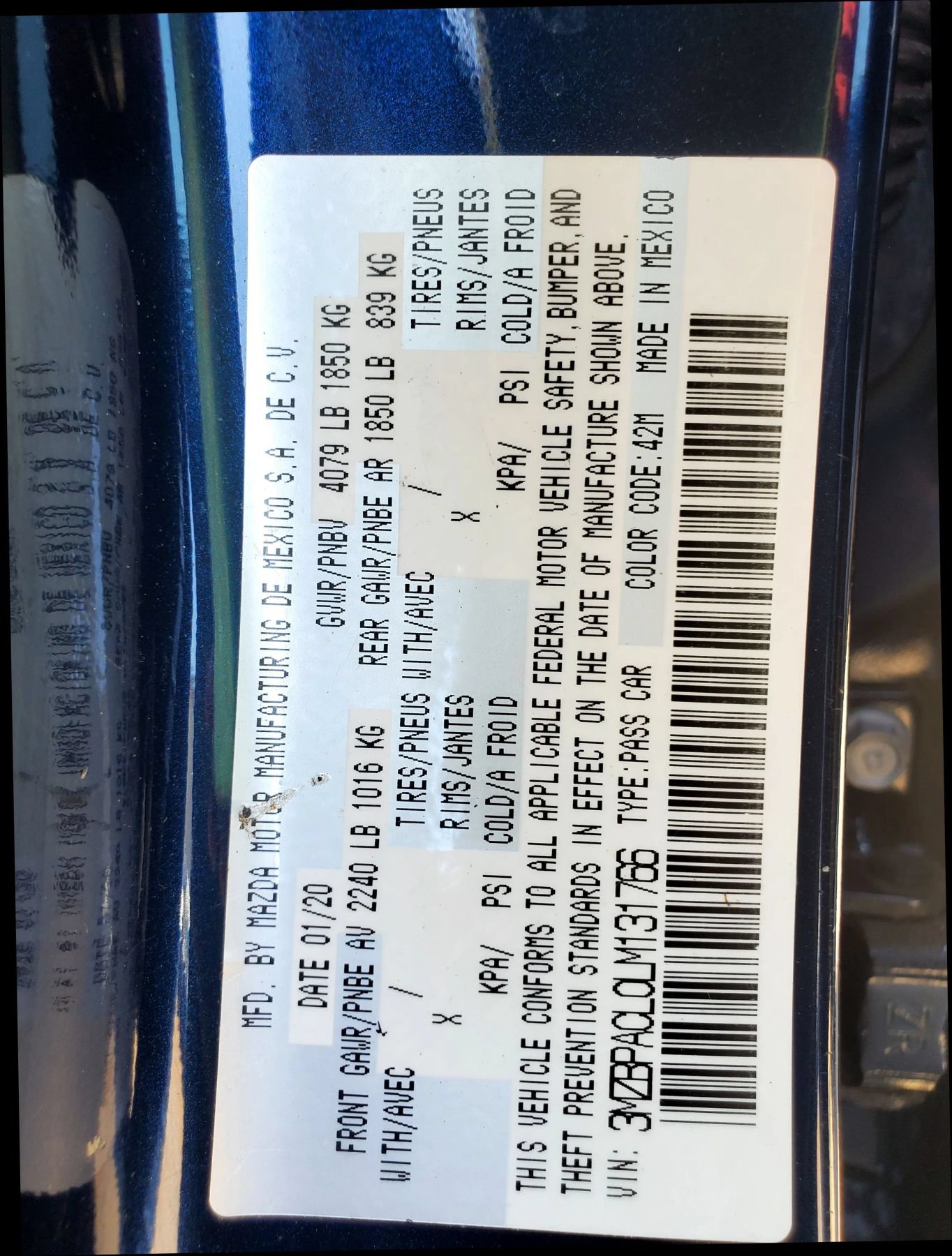 Used 2020 MAZDA MAZDA3 Sedan w/ Select Package FWD image 49