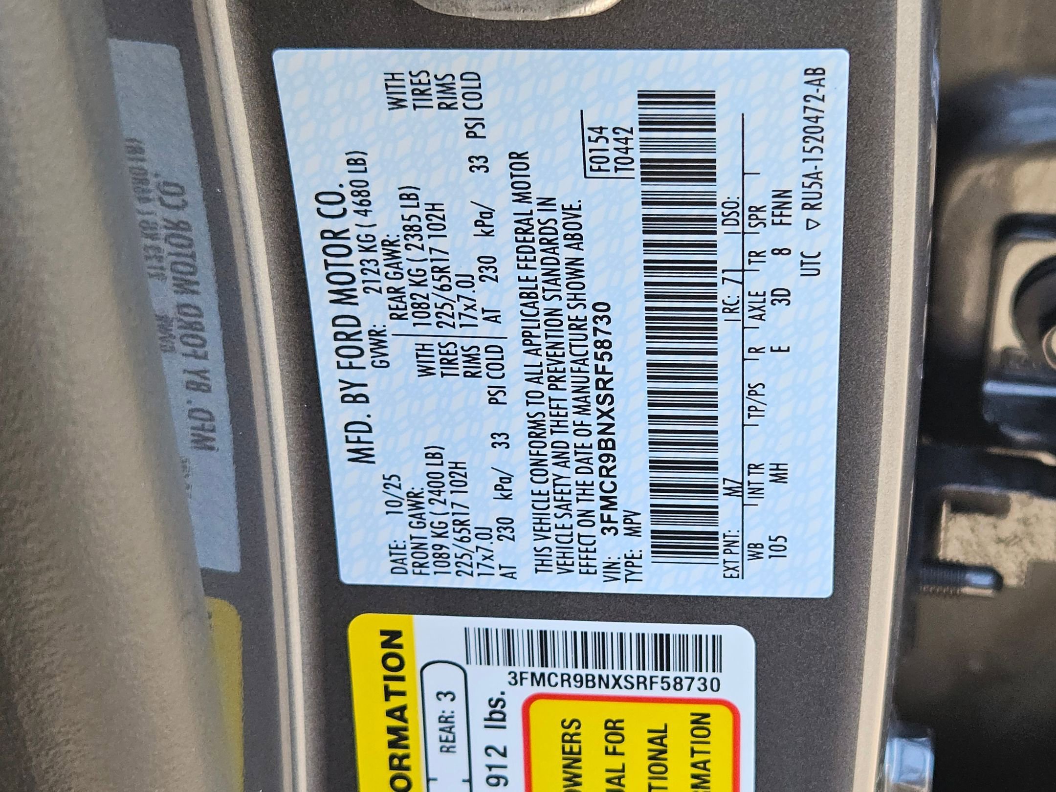 New 2025 Ford Bronco Sport Big Bend w/ Black Appearance Package image 16