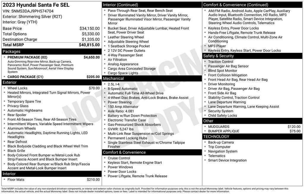 Used 2023 Hyundai Santa Fe SEL w/ Premium Package image 4