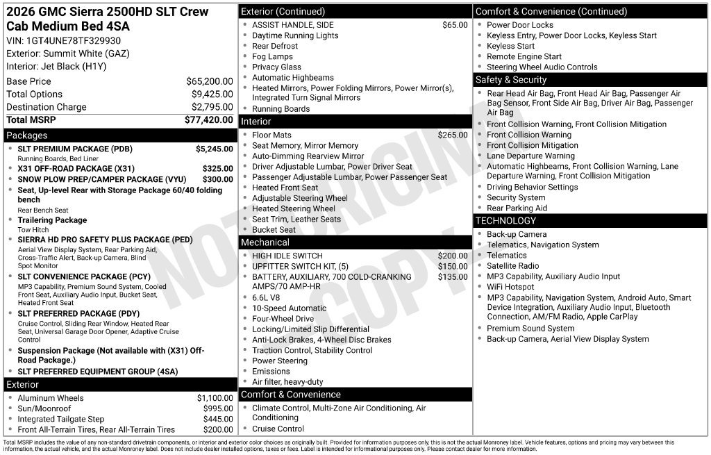 New 2026 GMC Sierra 2500 SLT w/ SLT Premium Package AWD/4WD image 45