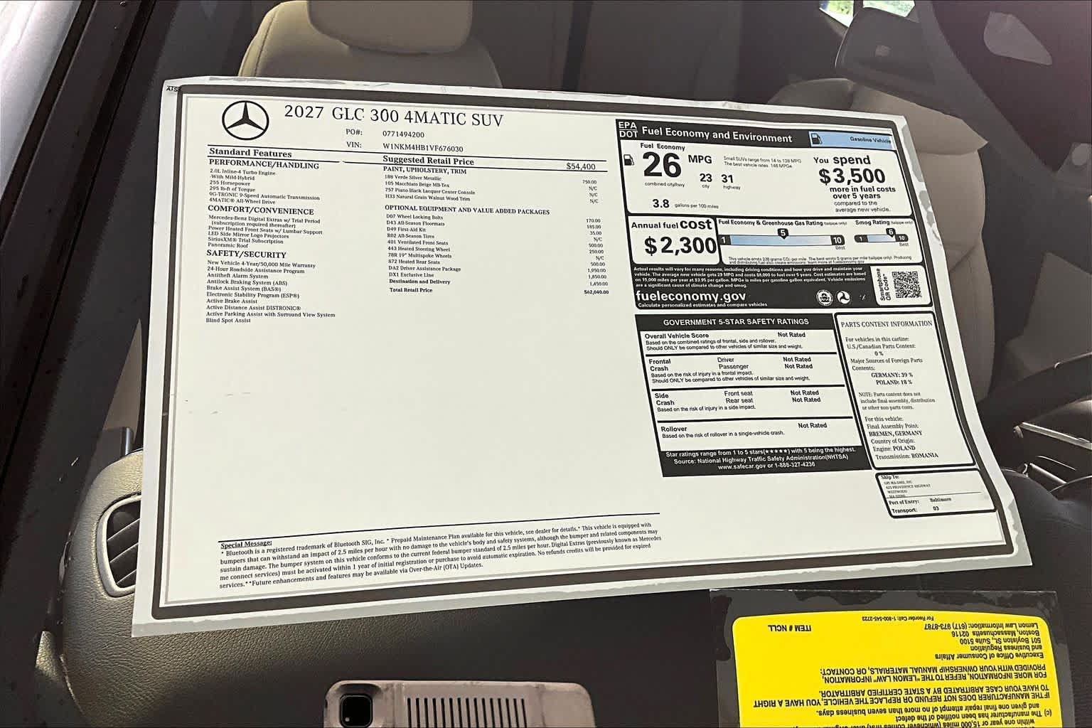 New 2027 Mercedes-Benz GLC 300 4MATIC image 18