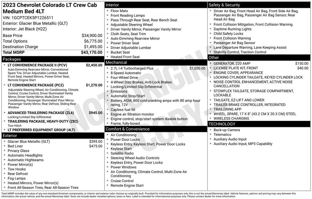 Used 2023 Chevrolet Colorado LT w/ LT Convenience Package II image 6