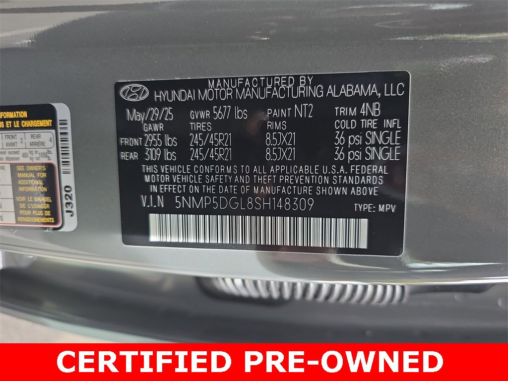 Certified 2025 Hyundai Santa Fe Calligraphy image 38