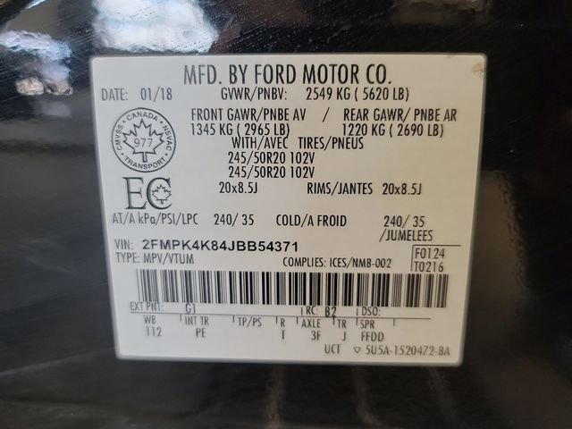 Used 2018 Ford Edge Titanium w/ Canadian Touring Package AWD/4WD image 32