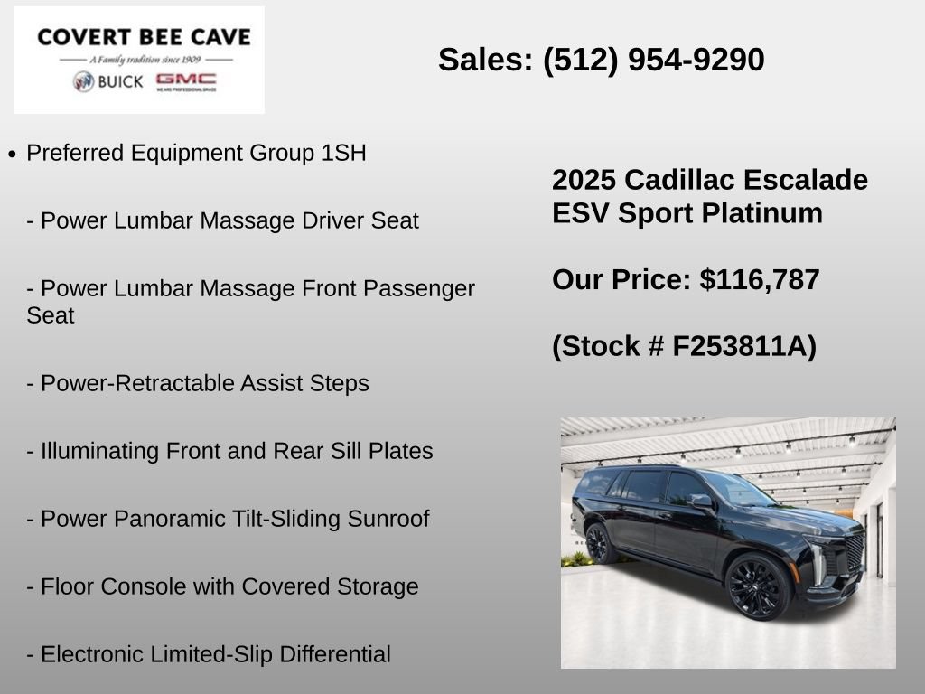 Used 2025 Cadillac Escalade ESV Sport Platinum w/ LPO, ONYX Package AWD/4WD image 6