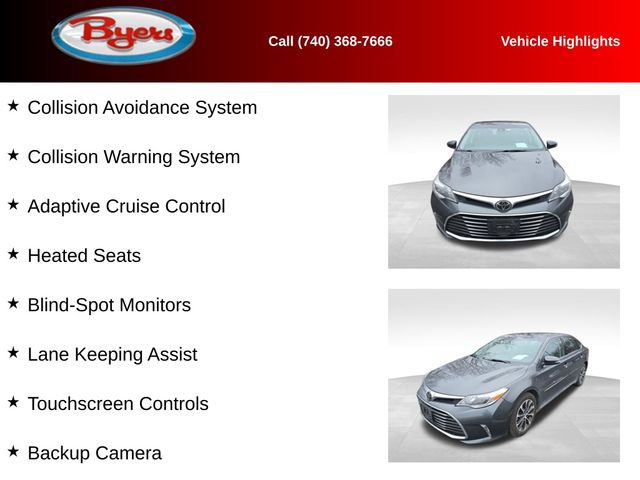 Used 2018 Toyota Avalon XLE Premium w/ All Weather Liner Package image 12