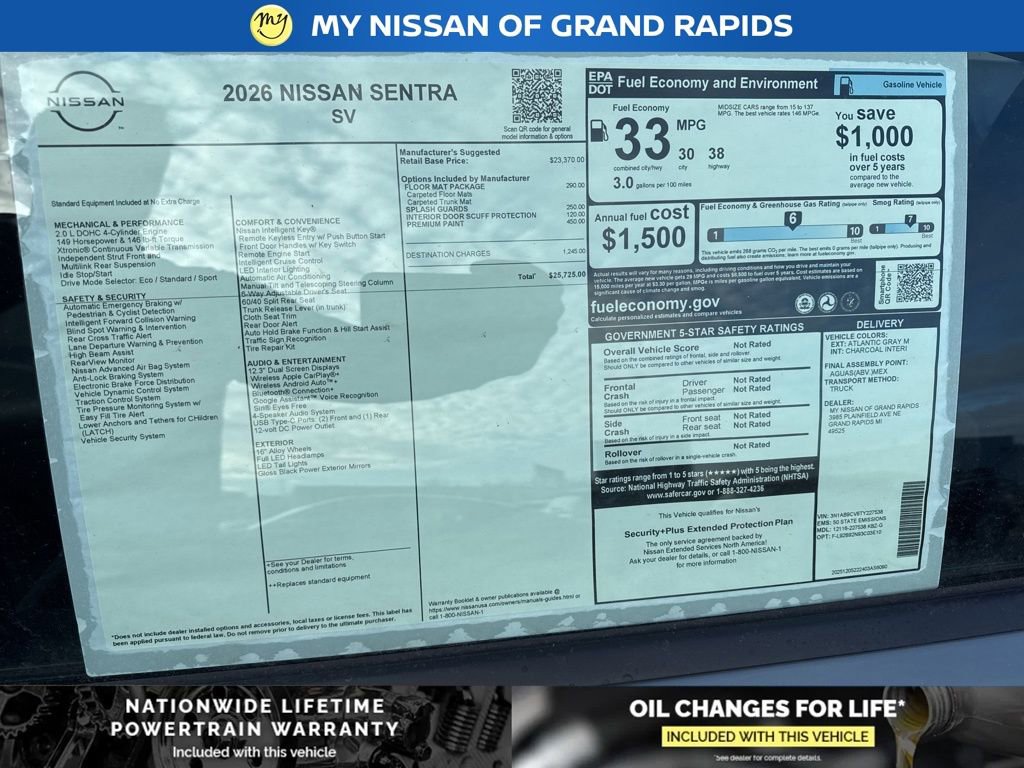 New 2026 Nissan Sentra SV image 11
