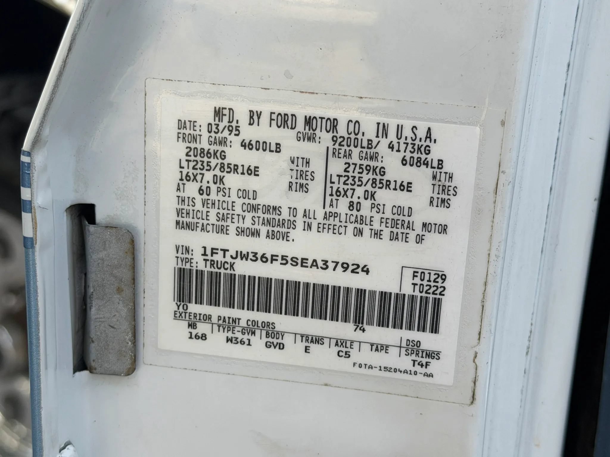 Used 1995 Ford F350 4x4 Crew Cab image 96