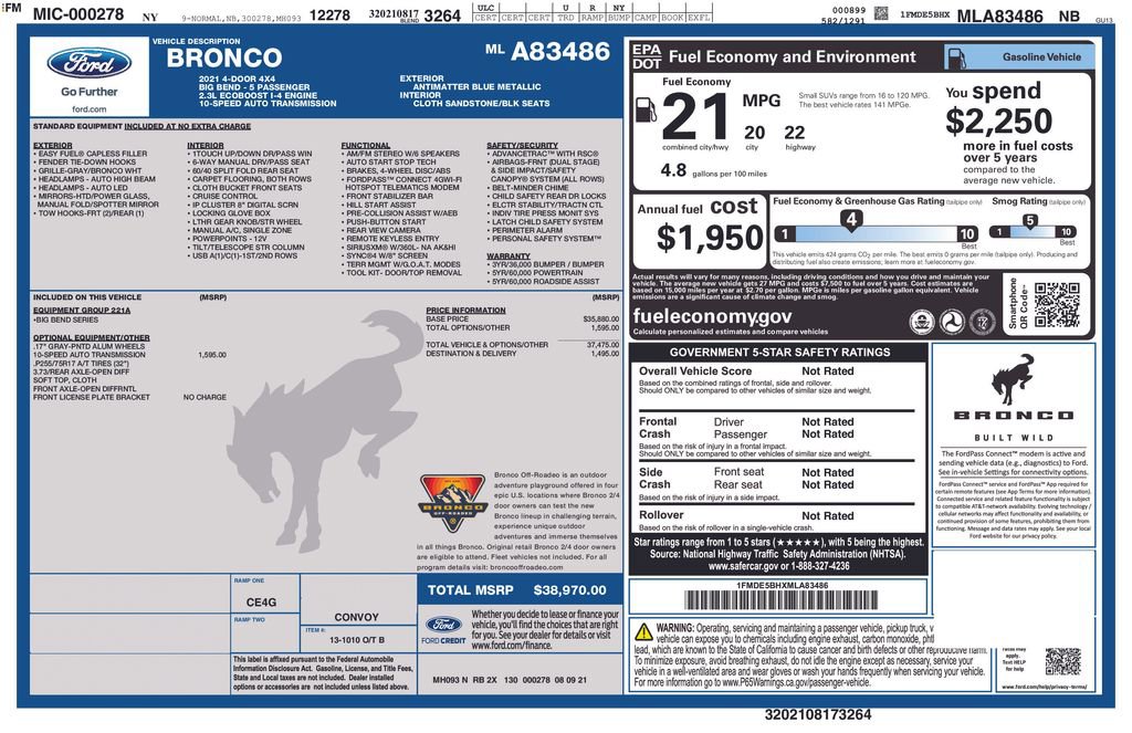 Used 2021 Ford Bronco Big Bend image 6