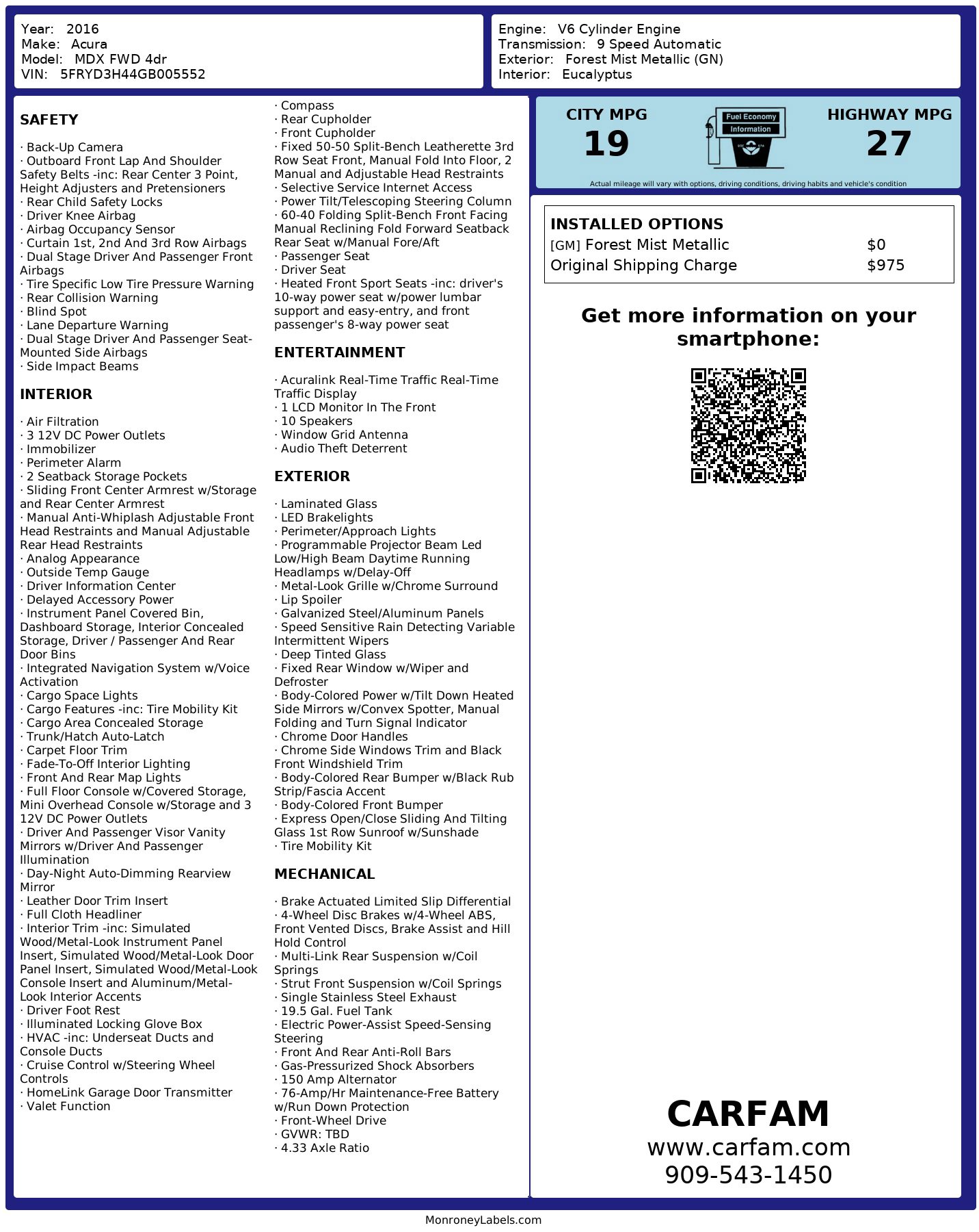 Used 2016 Acura MDX FWD w/ Technology Package image 36