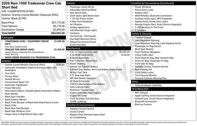 New 2026 RAM 1500 Tradesman image 27