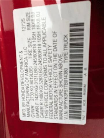 New 2026 Honda Ridgeline RTL image 18