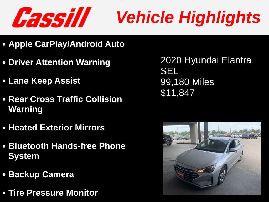 Used 2020 Hyundai Elantra SEL w/ Cargo Package (C1) FWD image 3