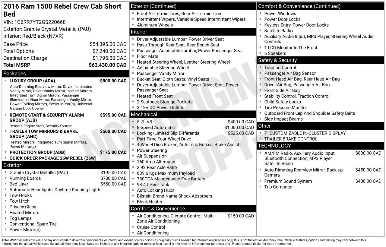 Used 2016 RAM 1500 Rebel w/ Luxury Group image 4