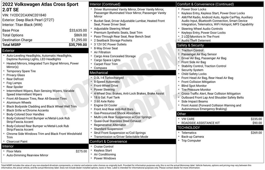 Used 2022 Volkswagen Atlas Cross Sport SE image 6