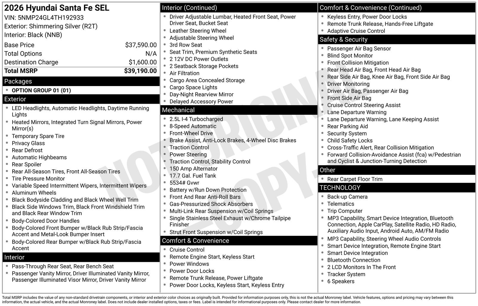 Used 2026 Hyundai Santa Fe SEL FWD image 47
