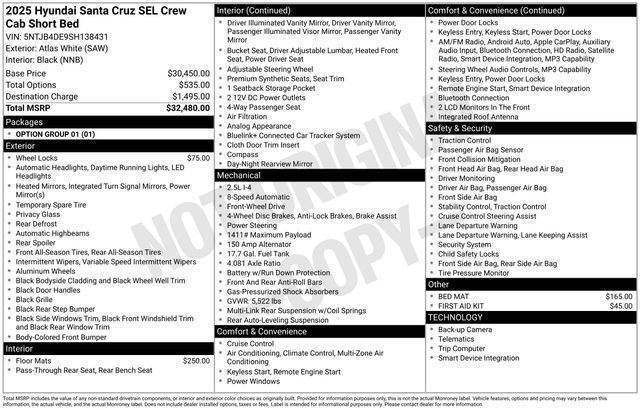 Used 2025 Hyundai Santa Cruz SEL FWD image 27