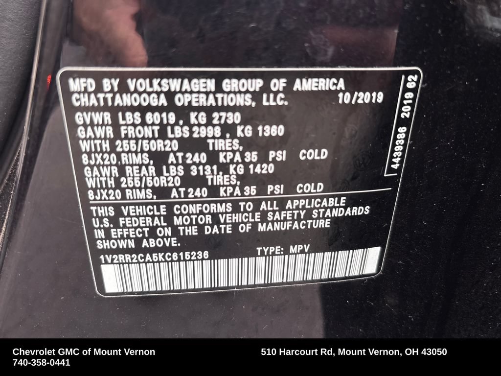 Used 2019 Volkswagen Atlas SEL R-Line AWD/4WD image 31