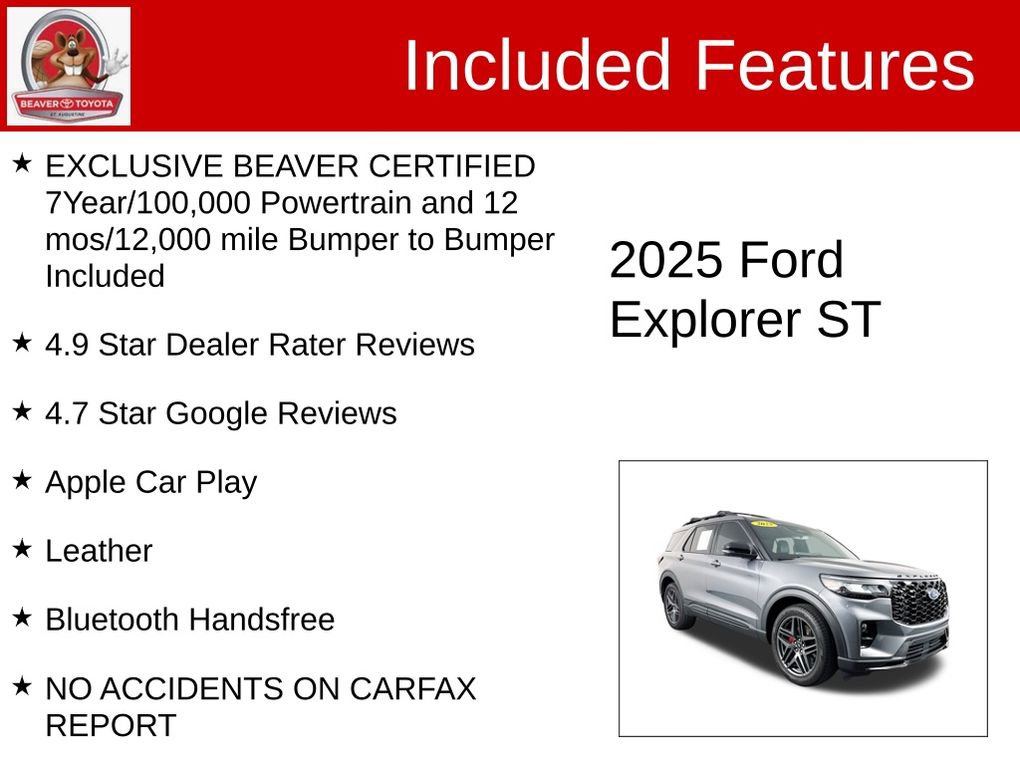 Used 2025 Ford Explorer ST w/ Sun And Sound Package image 4