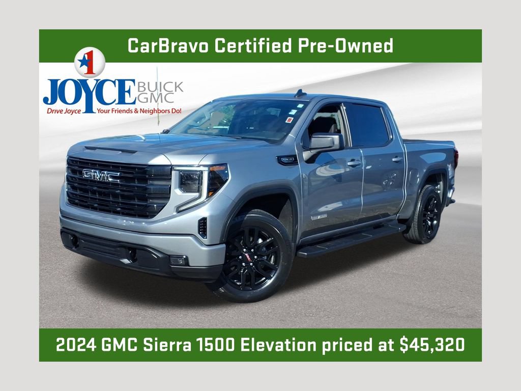 Certified 2024 GMC Sierra 1500 Elevation w/ LPO, Elevation Black Package AWD/4WD 360° Tour