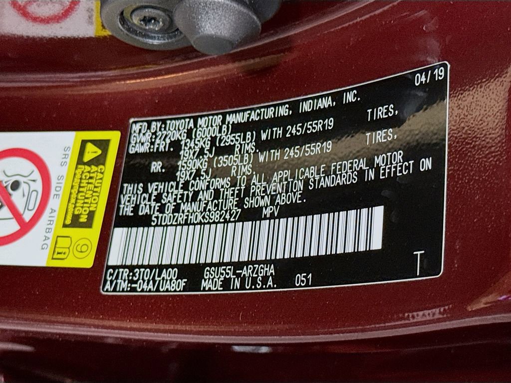 Certified 2019 Toyota Highlander Limited Platinum AWD/4WD image 39