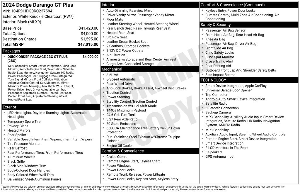 Used 2024 Dodge Durango GT RWD image 27