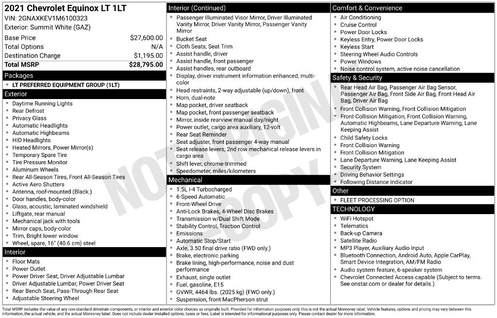 Used 2021 Chevrolet Equinox LT FWD image 18