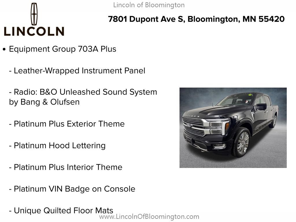 Used 2024 Ford F150 Platinum w/ Equipment Group 703A Plus AWD/4WD image 9