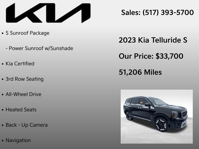 Used 2023 Kia Telluride S w/ S Sunroof Package image 5