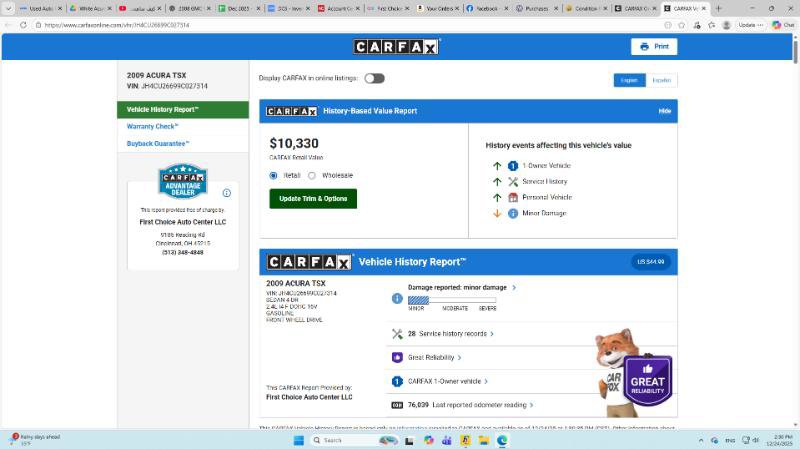 Used 2009 Acura TSX w/ Technology Package image 2