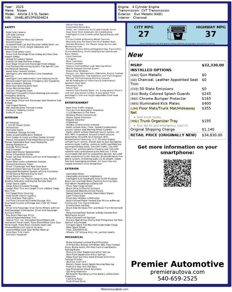 Used 2023 Nissan Altima 2.5 SL image 2