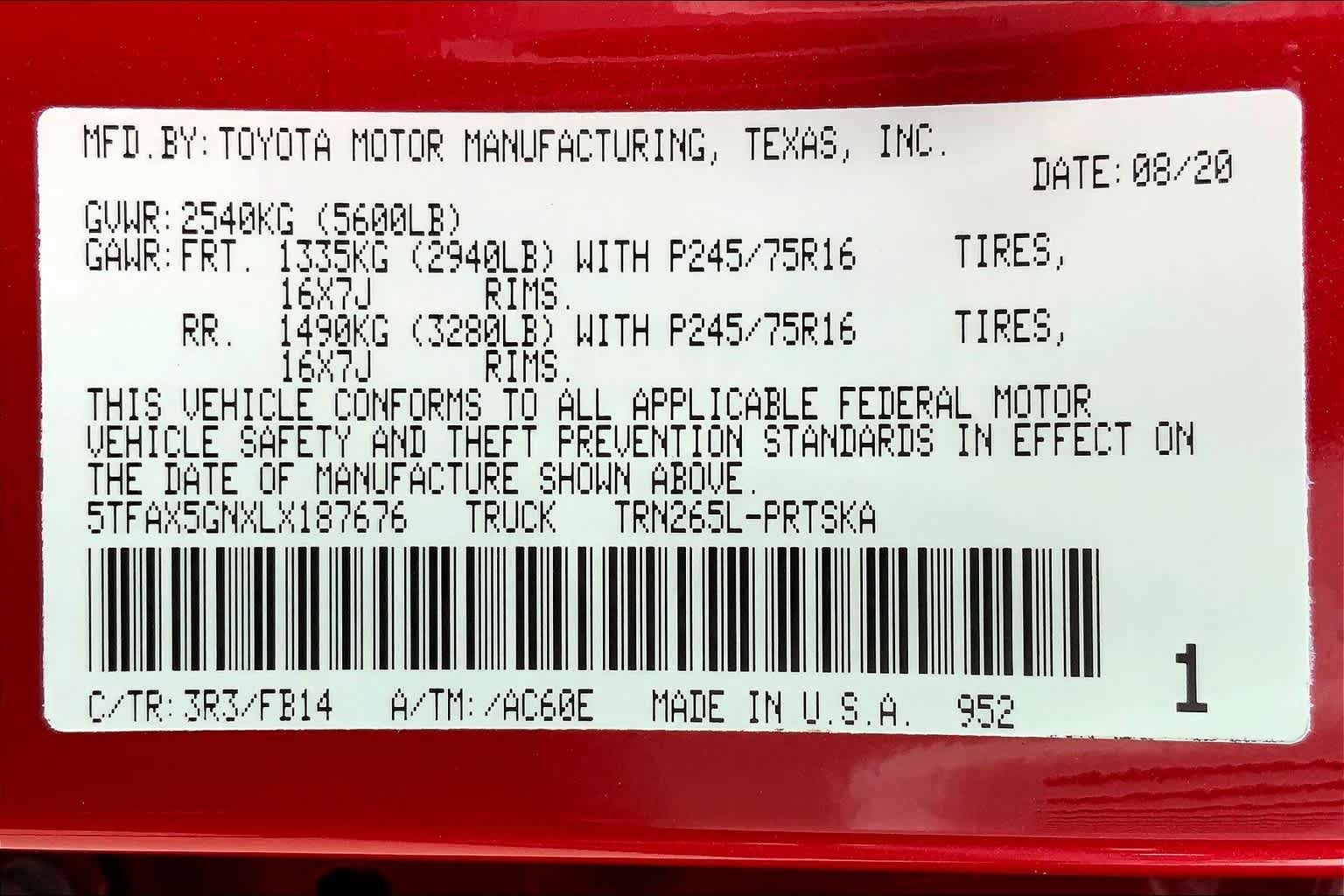 Used 2020 Toyota Tacoma SR w/ SR Convenience Package RWD image 32